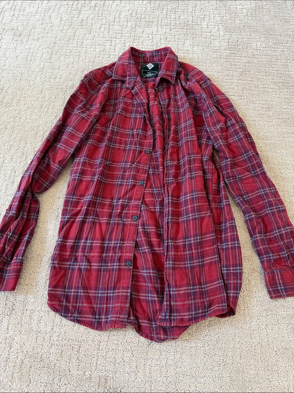 Cotton On Red Plaid Button-Down Shirt